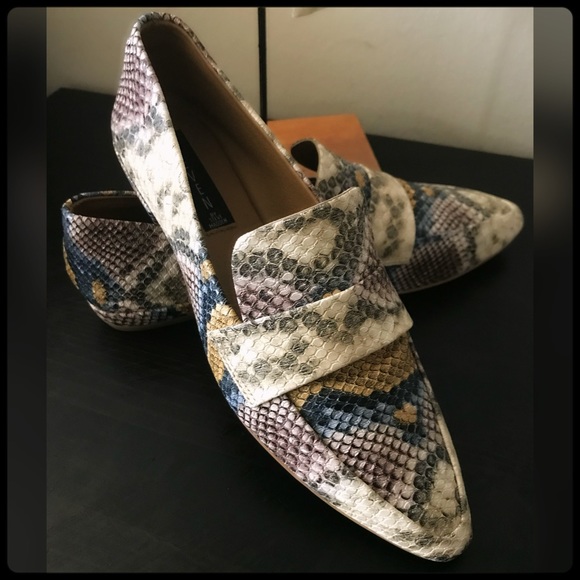 NWOT, Steven by Steven Madden, multi color snake skin print, sz 8.5, narrow fit. - Picture 1 of 6